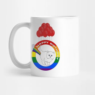 Happy Birthday - Funny Cat Fart Rainbow Mug